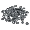 uxcell ヒンジ付きネジカバーキャップ プラスチック 折りネジスナップカバー ワッシャーフリップネジ保護カバー 5mm M3 M4 M5 ネジ用 100個入...