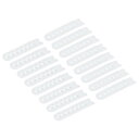 uxcell スナップバックストラップカバー 7ホール プラスチック 調整可能 ハットスナップバックル交換 キャップ補修用 8ペア入り ホワイト