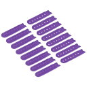 uxcell スナップバックストラップカバー 7ホール プラスチック 調整可能 ハットスナップバックル交換 キャップ補修用 8ペア入り ディープパープル