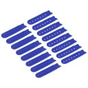 uxcell スナップバックストラップカバー 7ホール プラスチック 調整可能 ハットスナップバックル交換 キャップ補修用 8ペア入り ダークブルー