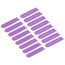 uxcell スナップバックストラップカバー 7ホール プラスチック 調整可能 ハットスナップバックル交換 キャップ補修用 8ペア入り パープル
