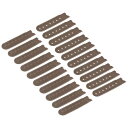uxcell スナップバックストラップカバー 7ホール プラスチック 調整可能 ハットスナップバックル交換 キャップ補修用 12ペア入り ブラウン