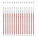 uxcell ディテールペイントブラシ 14 mm尖ったチップ 165 mm長さ ナイロン毛 ミニチュア絵筆 保護チューブ付き 水彩油彩 アクリル画用(000#) レッド 30個