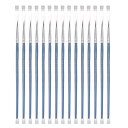 uxcell ディテールペイントブラシ 14 mm尖ったチップ 165 mm長さ ナイロン毛 ミニチュア絵筆 保護チューブ付き 水彩油彩 アクリル画用(000#) ブルー 30個