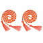 uxcell 卒業名誉コード 170 cm タッセル付き ポリエステルブレード オナーコード 卒業ロープ 卒業パーティー セレモニー用 オレンジ ホワイト 2個