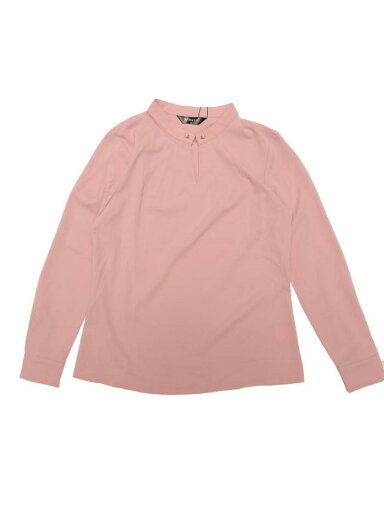 Allegra K ワークブラウス エレガントトップス プリーツモックネック パール装飾 レディース ピンク XL Allegra K ワークブラウス エレガントトップス プリーツモックネック パール装飾 レディース ピンク XL