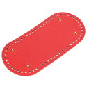 uxcell オーバルバッグボトムシェイパーパッド 250x120 mm PUレザー 財布クッションベース DIY編み物かぎ針編みバッグ作り用 レッド
