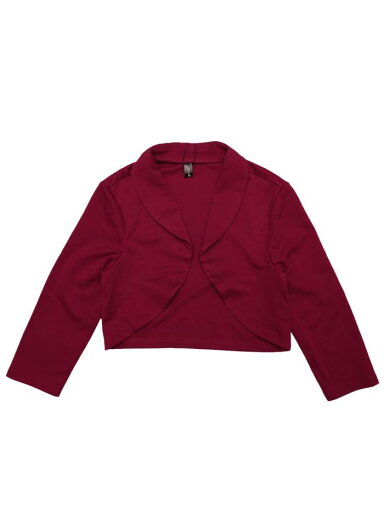 Allegra K ボレロ カーディガン シュラッグ ドレス用 襟付き レディース ダークレッド S Allegra K ボレロ カーディガン シュラッグ ドレス用 襟付き レディース ダークレッド S