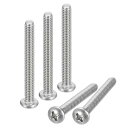uxcell なべ頭機械ネジ #8-32x44.45 mm 304ステンレス鋼 18-8ネジ プラスドライブ 全ねじ ブライトフィニッシュ 20個(4)