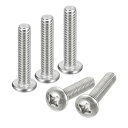 uxcell ナベ頭小ネジ 1/4-20x31.75mm 十字頭ネジ 304ステンレス鋼 18-8ネジ ドライブ 全ねじボルト 50個