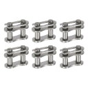 uxcell #35チェーン マスターコネクタリンクローラー 9.525 mmピッチ ステンレス鋼 標準接続スプリットリンク 06Cチェーン用 6個