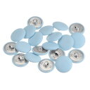 uxcell 20個入り 32L生地布くるみボタン 20mmラウンドメタルシャンク 縫製ボタン スーツドレスブラウス用 ブルー
