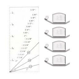 uxcell 磁気シームガイド 縫い目ガイド定規 直線裾縫製定規 G20 ソーイングガイド付き ミシン用 3 mm-50 mm 透明 5個