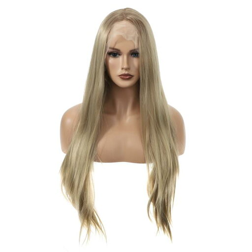 VOCOSTE レースフロントウィッグ 耐熱ロングストレートヘアウィッグ 女の子用 日常使用 26" 金色 VOCOSTE レースフロントウィッグ 耐熱ロングストレートヘアウィッグ 女の子用 日常使用 26" 金色