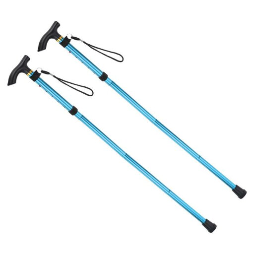 PATIKIL トレッキングポール 2個 折りたたみ式ハイキングポール 85 cm-95 cm 伸縮式折りたたみ杖 クイックロック アルミニウム合金 屋外 ハイキング 散歩 キャンプ用 ブルー PATIKIL トレッキングポール 2個 折りたたみ式ハイキングポール 85 cm-95 cm 伸縮式折りたたみ杖 クイックロック アルミニウム合金 屋外 ハイキング 散歩 キャンプ用 ブルー