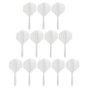PATIKIL 一体型ダーツシャフトとフライト 12個 軽量 プラスチック ダーツフライトセット ホワイト
