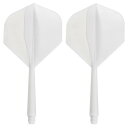 PATIKIL 一体型ダーツシャフトとフライト 2個 軽量 プラスチック ダーツフライトセット ホワイト