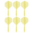 PATIKIL 一体型ダーツシャフトとフライト 6個 軽量 ダーツフライトセット イエロー