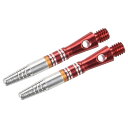 PATIKIL 35 mmダーツシャフト ミディアム 2BAスレッド アルミニウム ダーツステム ダーツアクセサリー スチールチップ用 2個 レッド