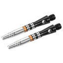 PATIKIL 40mm ダーツ シャフト 中 2BAスレッド アルミニウム ダーツステム ダーツアクセサリー スチールチップ用 2個 ブラック