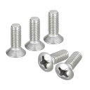 uxcell オーバルヘッドプラス機械ネジ M6x16 mm 304ステンレス鋼 わずかに上げ皿ネジ 50個(4)