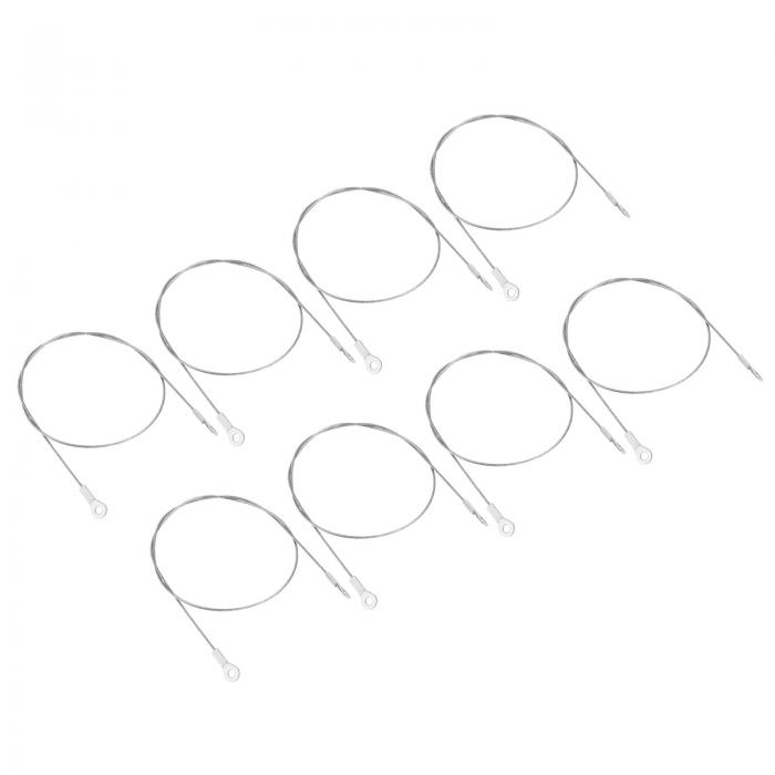 PATIKIL ステンレスセキュリティケーブル 50 cm 1.5 mm 8個 4 mm内径 アイレットエンド 安全ワイヤーロープ荷物ロック 軽快なアウトドア旅行用