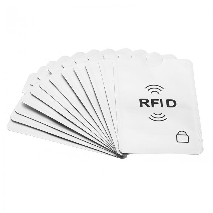 PATIKIL RFIDブロッキングスリーブ 24個 アルミニウム ID盗難防止 クレジットカード用安全保護ホルダースリーブ NFC財布用 ホワイト