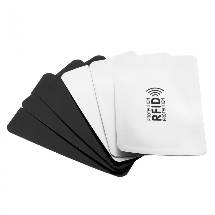 PATIKIL RFIDブロッキングスリーブ 24個 アルミニウム ID盗難防止 クレジットカード用安全保護ホルダースリーブ NFC財布用 ブラック,ホワイト