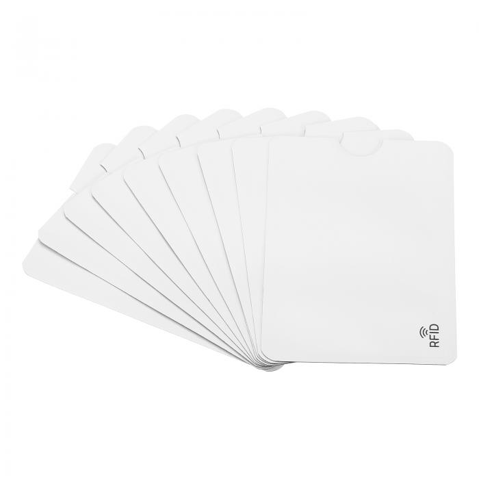 PATIKIL RFIDブロッキングスリーブ 10個 アルミニウム ID盗難防止 クレジットカード用安全保護ホルダースリーブ NFC財布用 ホワイト