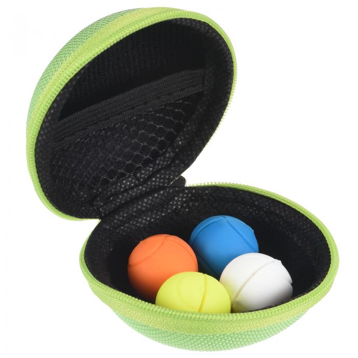 PATIKIL テニス振動ダンパー グリーンギフトケース 4個 ショックアブソーバー テニスラケットとストリング用 イエロー オレンジ ブルー ホワイト