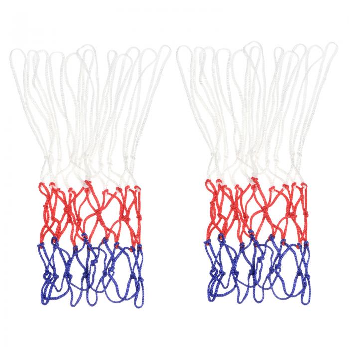 PATIKIL 43 cm 5.5 mm バスケットボールネットの交換 2個 PP プロフェッショナル バスケットボールフープネット リムネット 頑丈 オールウェザー 屋内屋外用 ホワイト レッド ブルー