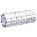PATIKIL メタリック和紙テープ 15 mm x 5 M 6個 ミラーアートテープ 和紙マスキング 自己接着 DIYアートクラフトラッピング装飾用 シルバー...