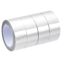 PATIKIL メタリック和紙テープ 15 mm x 5 M 4個 ミラーアートテープ 和紙マスキング 自己接着 DIYアートクラフトラッピング装飾用 シルバー...