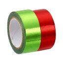 PATIKIL メタリック和紙テープ 15 mm x 5 M 2個 ミラーアートテープ 和紙マスキング 自己接着 DIYアートクラフトラッピング装飾用 グリーン...
