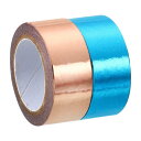 PATIKIL メタリック和紙テープ 15 mm x 5 M 2個 ミラーアートテープ 和紙マスキング 自己接着 DIYアートクラフトラッピング装飾用 ライトブ...