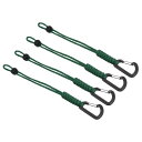 PATIKIL バッジランヤード フック付き 26 cm 4個 編みこみ リストキーチェーンストラップ 調節可能なコードロック 鍵 財布 アウトドア用 ブラック...