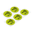 PATIKIL NFCステッカー 5個 NFC213 タグステッカー 144バイト メモリーフル プログラミング可能 ブランク 円形 30 mm直径 NFCタグ...