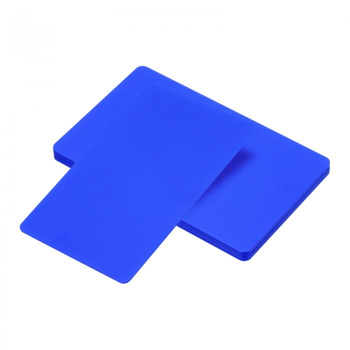 PATIKIL 0.8 mm メタル名刺 6個 ブランク名刺 彫刻印刷名カード 陽極酸化アルミニウム DIYギフトカード用 ブルー