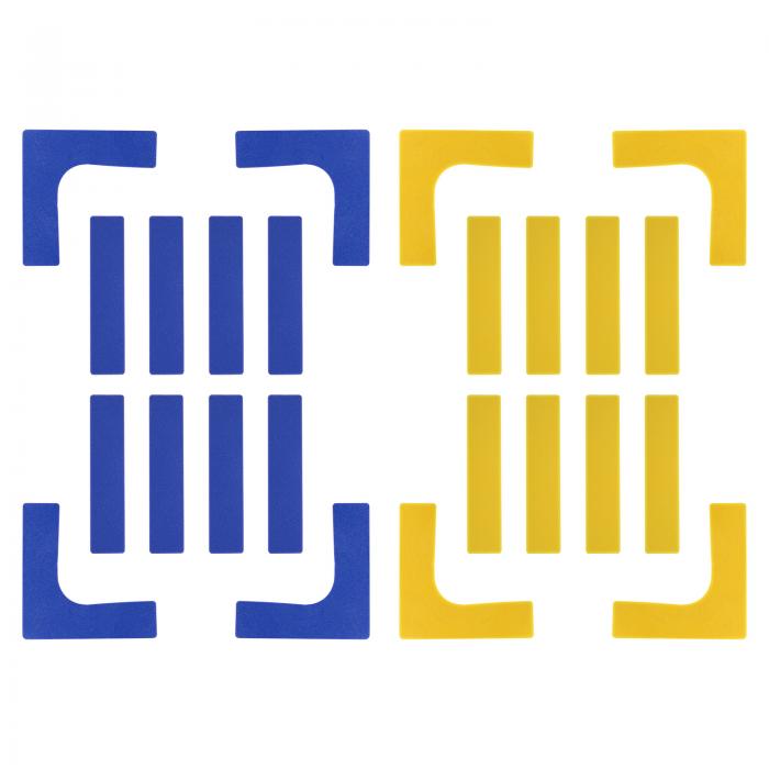 PATIKIL コートラインマーカーセット ピックルボールコート マーキングキット ピックルボールライン 屋外コート用スローダウン PVC プラスチック製マーカ...