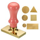 PATIKIL ブランクワックスシールスタンプ 取り外し可能 真鍮ヘッド 彫刻なし木製ハンドル レトロ 封筒 招待状 ワイン包装 ギフト包装用 スタイル3