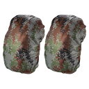 PATIKIL 8-15L 防水リュックカバー 2個 ノンスリップ バックパックレインカバー 旅行 ハイキング キャンプ XS デジタル迷彩