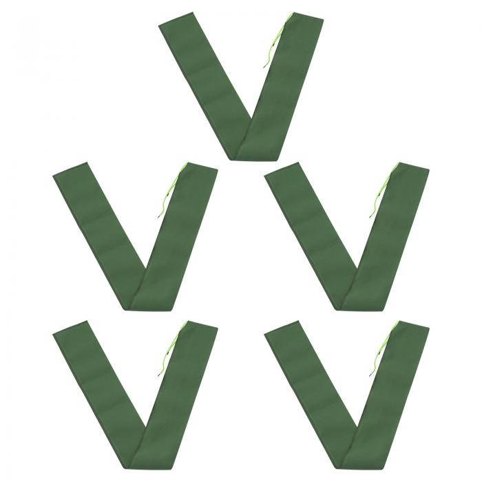 PATIKIL 1.84M 洪水用土嚢 5個 洪水用土嚢 洪水止水土嚢 結束ゴムバンド付き ロングキャンバスバッグ ドア窓の浸水制御用 緑