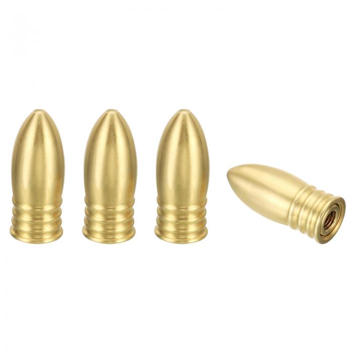 PATIKIL 34 mm トール真鍮ランプフィニアルキャップノブ 4セット ランプネジホルダータップ 1/4-27 テ..