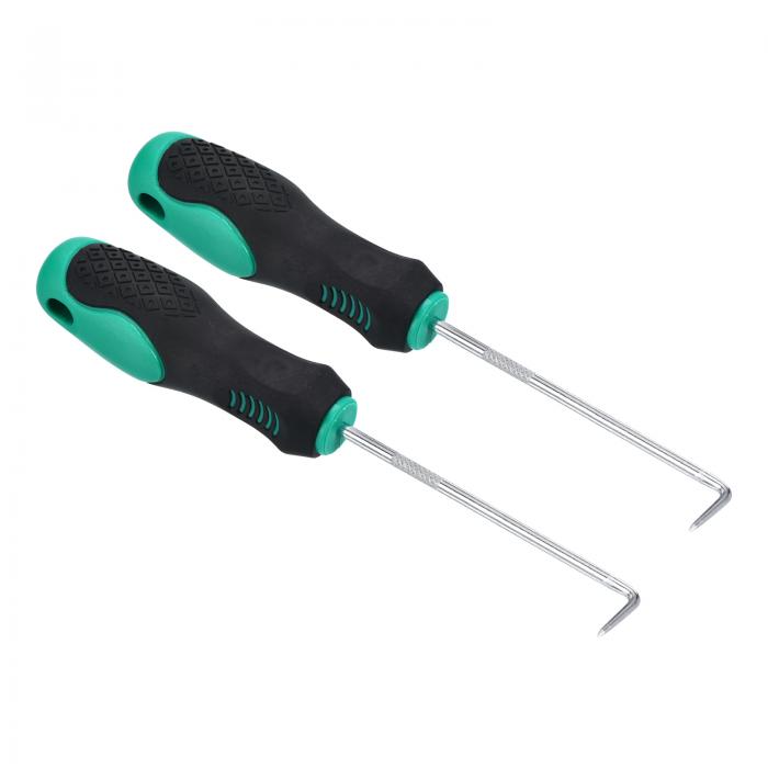 PATIKIL Oリング 90度 ピック 180 mm 2個入り オイルシール ガスケット 精密ドライバ 引抜器 取外し工..