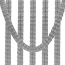 PATIKIL 3 M 4リーフガーランド 6個 ティッシュペーパー吊り下げ フラワーガーランド 再利用可能 ストリーマー パーティー 結婚式 背景装飾用 グレ...