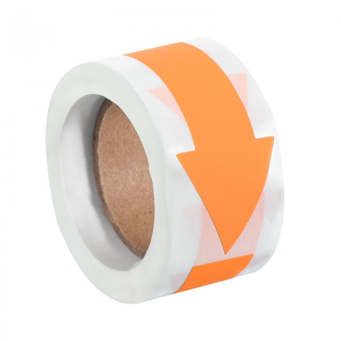 PATIKIL 矢印ステッカー 70 x 30 mm 150個 接着剤 色分けデカール 蛍光オレンジ