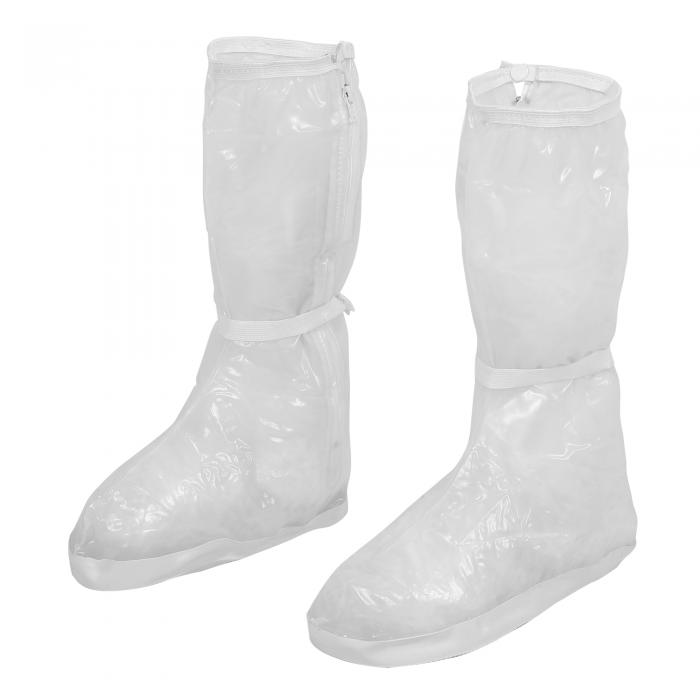 VOCOSTE 防水靴カバー 再利用可能 レインシューズカバー 滑り止めレインブーツ靴カバー プロテクター ホワイト サイズ M 1ペア