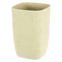 VOCOSTE 浴室用歯ブラシタンブラー PPカップ 浴室 台所用 四角い形 10.4x7cm ベージュ(3)