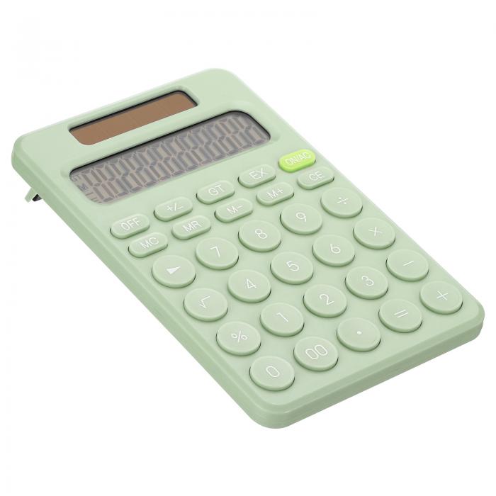 PATIKIL デスクトップ電卓 12桁LCDディスプレイ 大きなボタン かわいい電卓 バッテリ駆動 ハンドヘルド標準電卓 オフィス ホーム用 緑