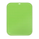 uxcell 食器乾燥マット 30 x 23cm シリコン製 再利用可能 ドレインパッド 耐熱 滑り止め キッチンカウンター用 冷蔵庫の引き出し グリーン
